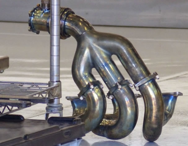  Exhaust manifolds on Sauber C33 engined Ferrari 059-3 2014