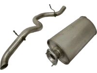 exhaust muffler and pipe