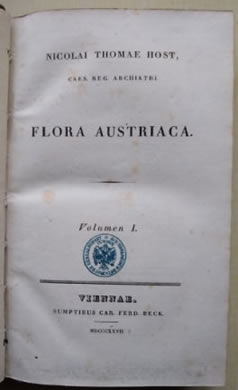 Flora Austriaca, Nikola Host