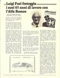 Alfa Jankovizs, članak u Velocissima, ožujak 1985.