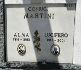 Lucifero Martini, grob na Kozali