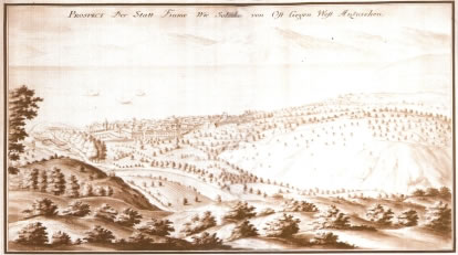 Panorama Rijeke, Razdoblje 1719-1726, crtežu Antuna Matije Weissa