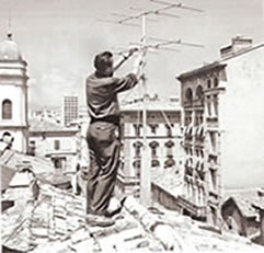 Prva televizijska antena na riječkim krovovima