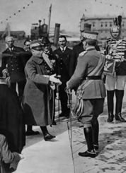 arrival in Rijeka of Vittorio Emanuele III, Re d'Italia, March 16, 1924