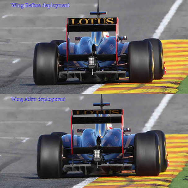 Adjustable wing in non active and active position