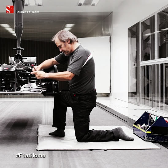 Wind tunnel at the Sauber F1 Team factory. Work on the 60% model