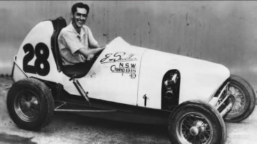 Sir Jack Brabham in one of his midget cars 1948