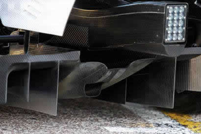 diffuser on mercedes gp w01 formula 1 car