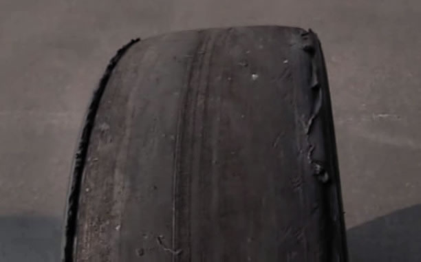 Tire after drifting session