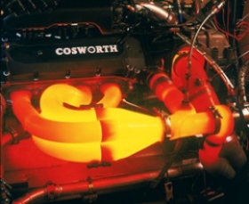 Cosworth 2007, red hot manifold