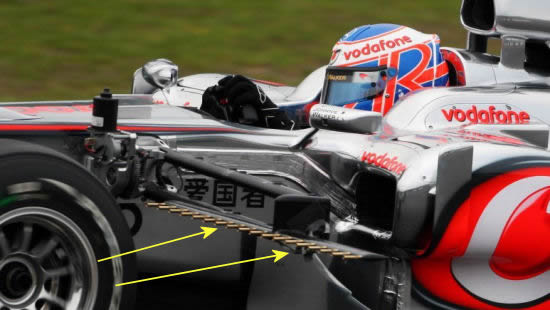 McLaren test rig during f-duct testing