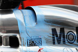 McLaren using Flow-Viz on airscoop at preseason testing at Jerez 2011