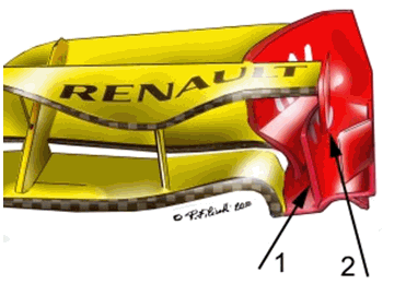 Renault R30 front wing 2010 China