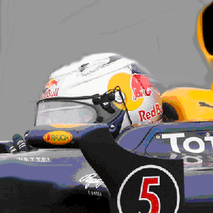 Heated visor on Vettel helmet