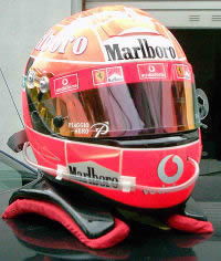 Schumacher helmet with HANS