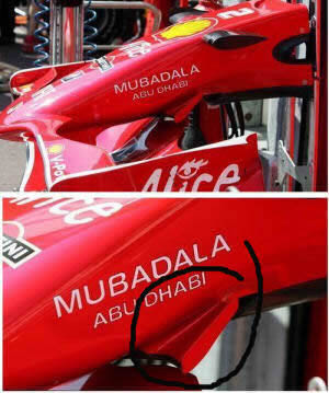 Ferrari nose hole in plain view, moification for Turkish GP 2008