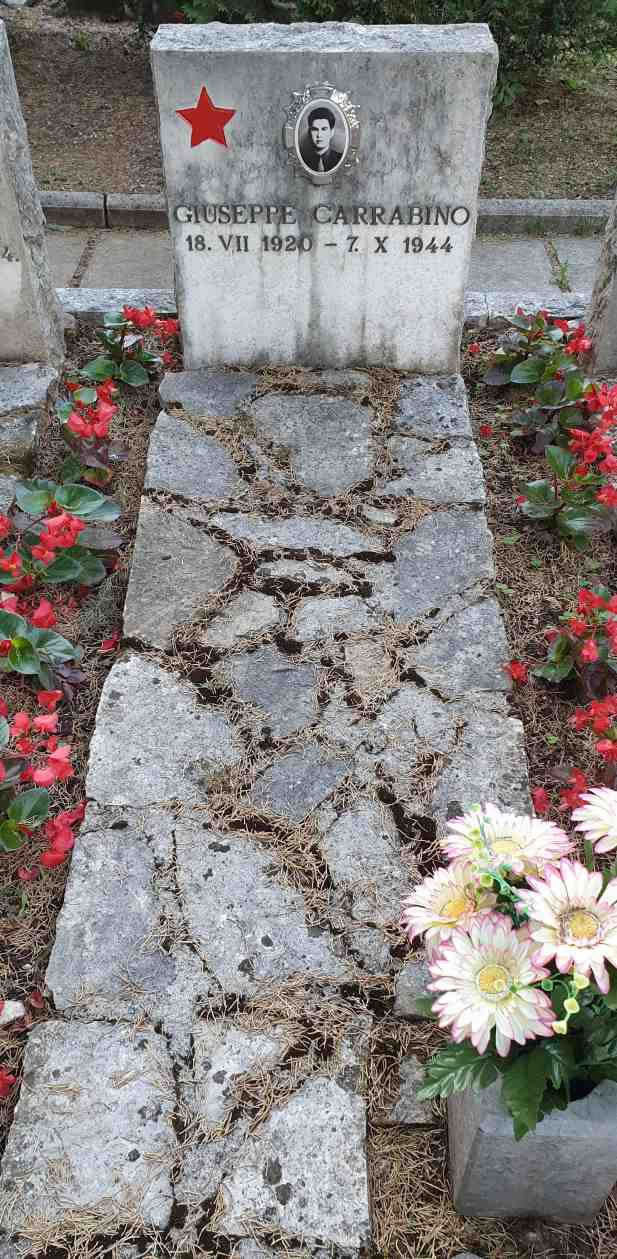 Giuseppe Carrabino, grob na partizanskom groblju Kozala