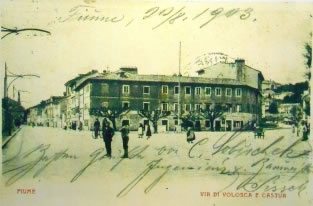 Mlaka, desno je Luki,  lijevo današnja Baračeva, 20.08.1903