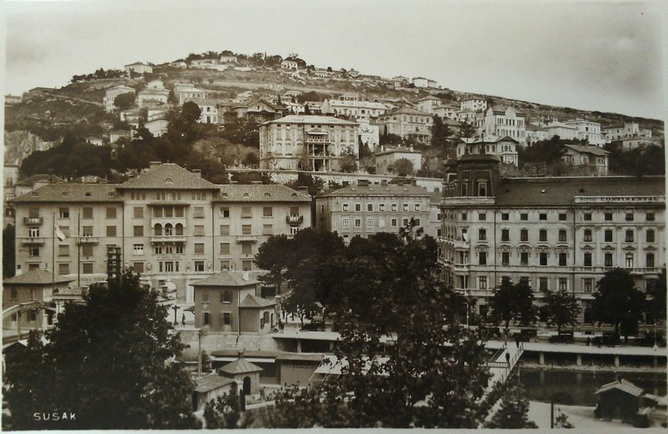 Pogled na Sušak iz Rijeke, 1921. godine