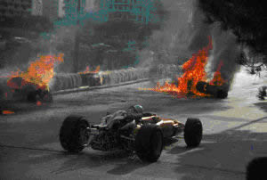 Lorenzo Bandini fire in Monaco