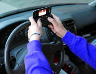 Steering while texting