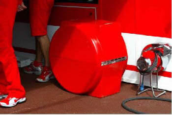 Ferrari cotroversial tire warmers