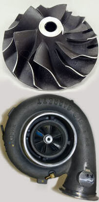 Turbocharger compressor side wheel