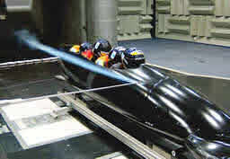 Bobsled in A2 wind tunnel