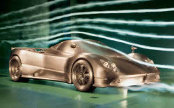 Pagani Zonda in wind tunnel