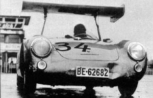 Michael May's 1956 Porsche 550 Spyder, with inverted wing