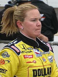 Sarah Fisher after qualifying 2007 in Indianapolis 500