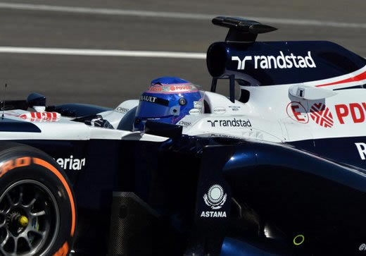 Susie Wolff in Williams during the test